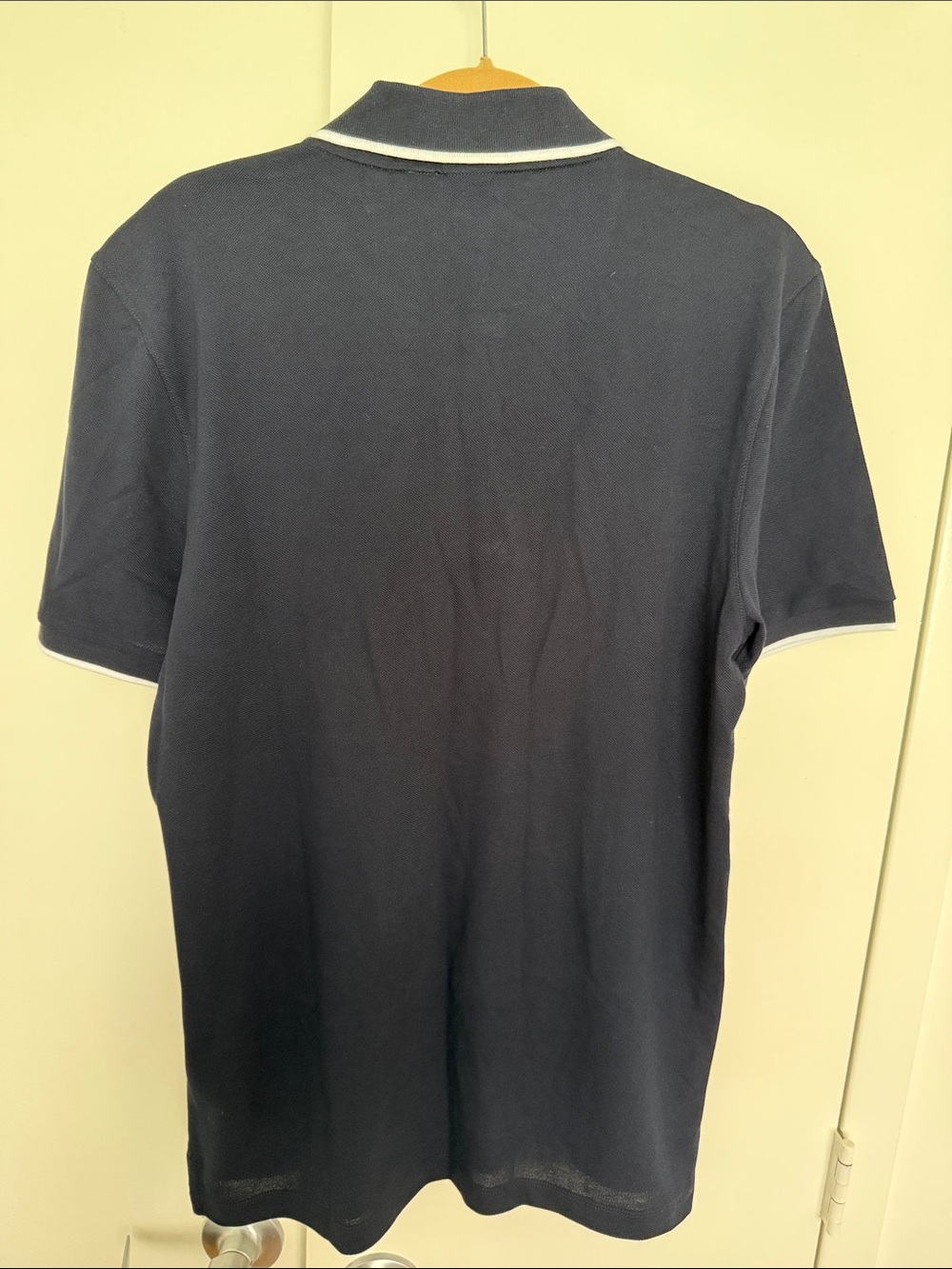 BOSS Navy Polo with White Trim - Picture 3 of 4
